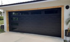 Amarr Heritage 3k in black with tinted glass - Magic Overhead Door - Deland Florida